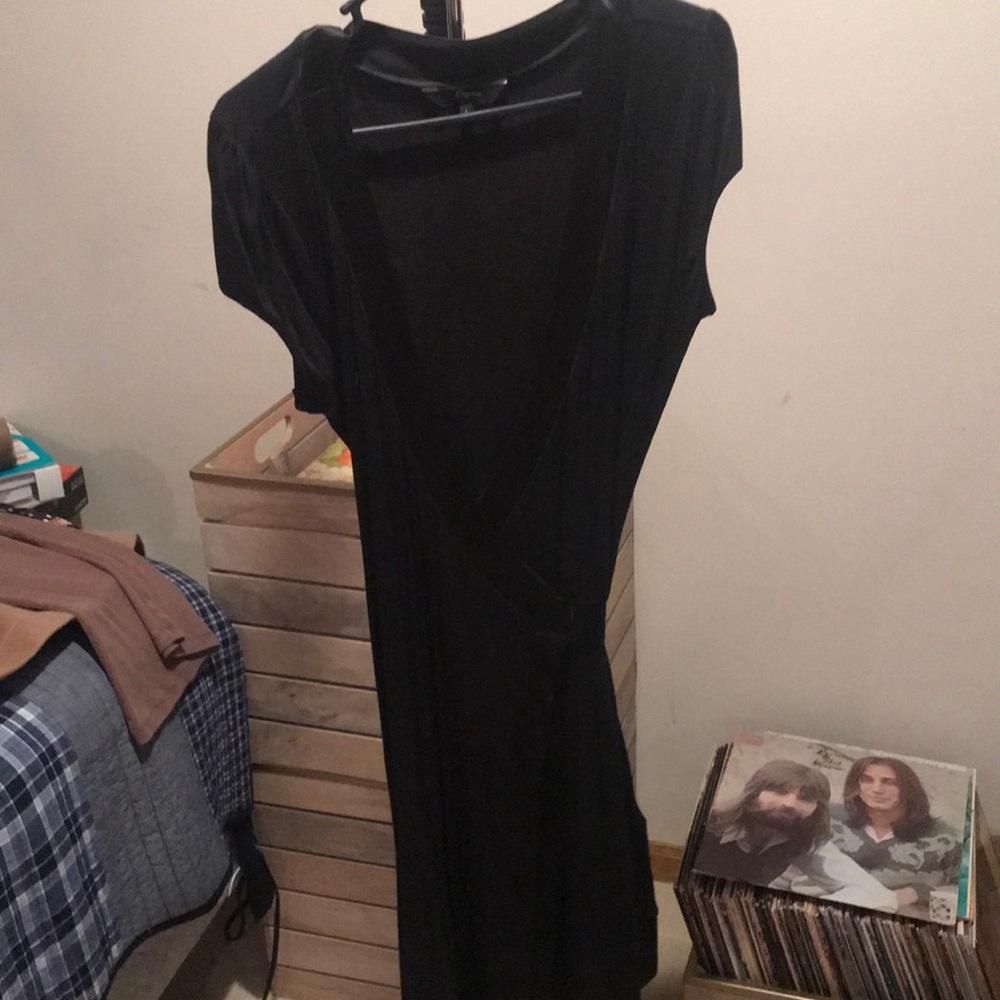 Express Short-Sleeve Wrap dress. Very flattering